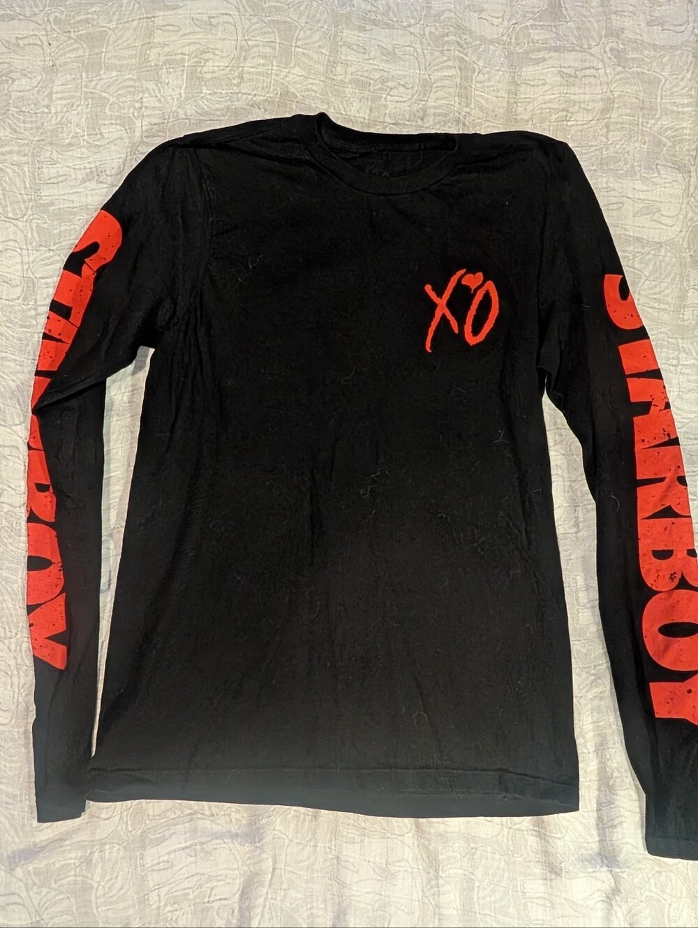 The Weeknd STARBOY Tour XO Long Sleeve T-Shirt Authentic Black Size Small